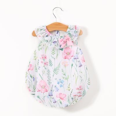 China Wholesale Soft Lovely Newborn Baby Romper Summer Baby Onesie Short Sleeve Sleeveless BabyGirl Romper zu verkaufen