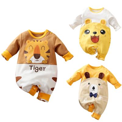 China Lovely baby romper baby boy clothes spring and autumn cartoon animal long-sleeved 100% cotton romper for sale