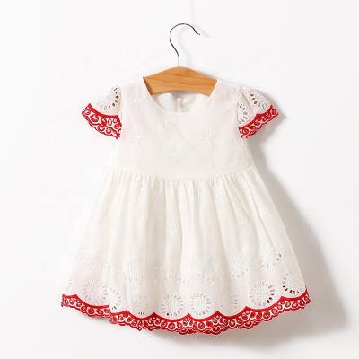 China Sweet baby clothes 100% cotton baby summer short sleeve dress, retail and wholesale zu verkaufen