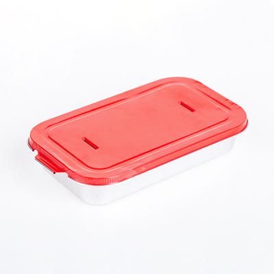 China Food Grade Lightweight Smoothwall Disposable Foil Container Aviation Food Contain for sale