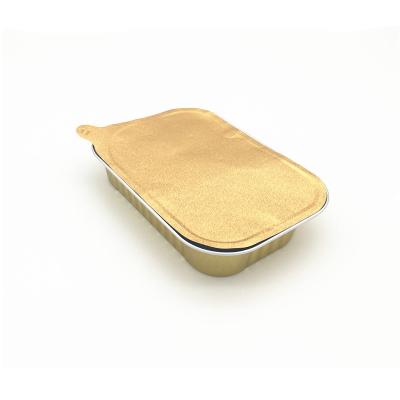 中国 Custom Gold Color Well Sealing Leakage-Proof 345ML Baking Rectangular Foil Containers Disposable For Bake Packaging 販売のため