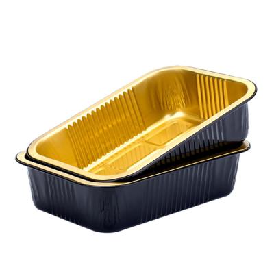 China Factory Direct Supply Microwave Safe Rectangular Foil Containers Disposable Takeaway Smoothwall Aluminum F for sale