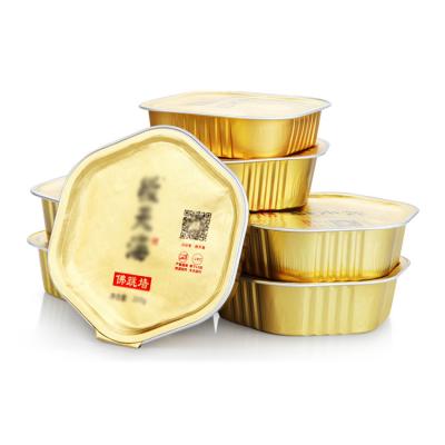 Chine OEM & ODM Hexagon Thicker Seafood Disposable Foil Container Aluminum Foil Containers With L à vendre