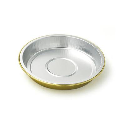 China Practical Restaurants Food Packaging Round Aluminium Foil Pan Round Shaped Pizza Baking Pan For Chr for sale