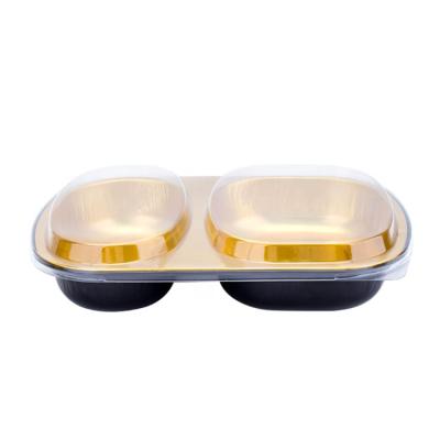 China Canton Fair Supplier Smoothwall Food Packaging Lunch Box Takeaway Compartment Food Container Foil Partition Tray With en venta