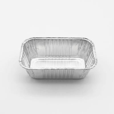 China Food Packaging Bread Baking Tray Rectangular Foil Containers Cake Tray Disposable Aluminum Foil Container Food Box for sale