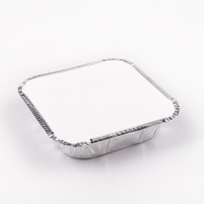 China Guangzhou Restaurants Catering Fast Food Packaging Square Aluminium Foil Pan With Cardboa en venta