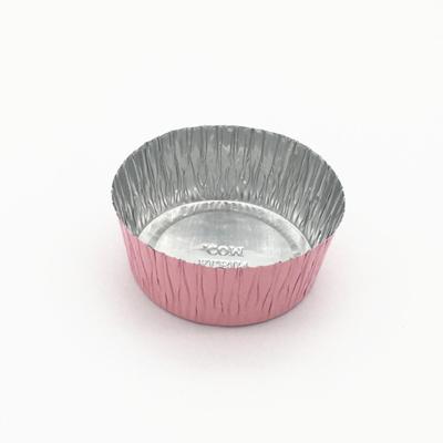 China Food Grade Mini Colorful Muffin Foil Cupcake Pan Round Cake Pans Disposable Bakery Trays For Wedding, Birthda for sale