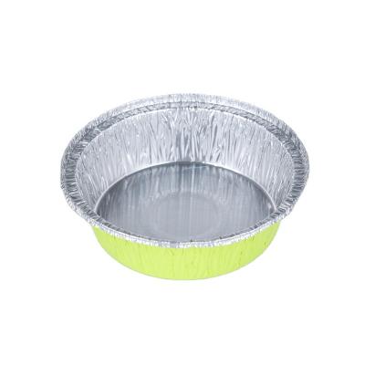 中国 High-End Colorful Fast Food Microwave Safe Household Aluminum Round Foil Container Kitchen Use Aluminum Foil Container 販売のため