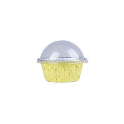 China Customized Food Containers Heat Resistant Colorful Foil Cupcake Pan Disposable Aluminium Foil Cupcake Cu à venda