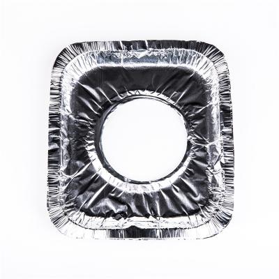 China Eco-Friendly Kitchen Use Heavy Duty Foil Burner Liner Disposable Bib Liners / Covers For Stove With One Hole zu verkaufen