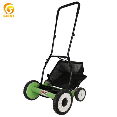 China Garden Tools 16inch 4wheels Manual Hand Held Push Mini Cordless Reel Lawn Mower With Blade for sale