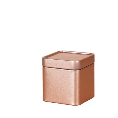 China Luxury White Square Food Grade Metal Tin Can Container Packaging For Tea Storage for sale