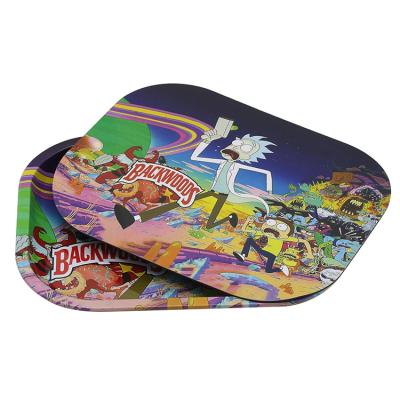 China Recycled Tobacco Tin Cartoon Rolling Tray With Lid High Quality Magnetic Metal Materials Magnetic Lid for sale