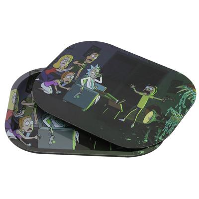 China Recycled Materials 18*14cm Tinplate Smoking Tin Metal Herb Rolling Tray for sale