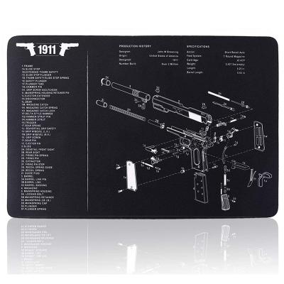 China Large Gaming Square Extended XL Gun Cleaning Pad Mat Premium Textured Gun Gaming Mouse Pad for sale