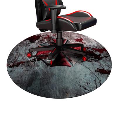 China Washable Non-slip Round Yoga Mat Gaming Computer Chair Mat Gaming Room and Office Decoration Protector for sale