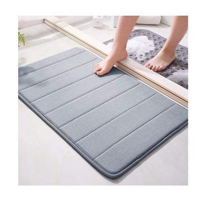 China Coral Velvet Super Non-Slip Rapid Washable Water Absorption Soft Easier To Dry Machine Wash Bathroom Memory Foam Bath Blankets Mat for sale