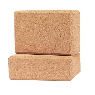 China Yoga Exercises 3*6*9in Non-Slip Cork Block For Exercise 100% Natural Eco-Friendly Exercise Blocks Improve Stability Poses Cork Yoga Block for sale