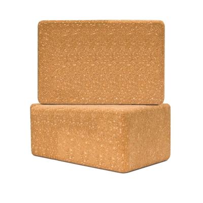 China Yoga Exercises 4*6*9in Non-Slip Cork Block For Exercise 100% Natural Eco-Friendly Exercise Blocks Improve Stability Poses Cork Yoga Block for sale