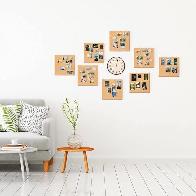 China Yoga Exercises Adhesive Bulletin Boards Mini Wall Classroom Decor Photo Show Cork Board Wall Cork Tiles Thick for sale