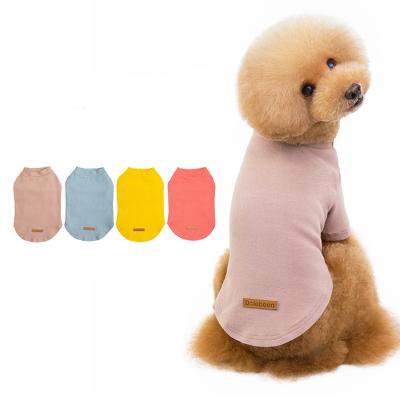 China Viable Super Soft Thick Section Solid Color Basing Shirt Feel Dog T-shirt Super Soft Four Colors For Choosing for sale