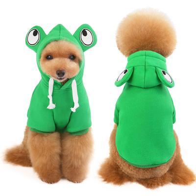 China New Frog Dog Viable Cotton Hoodie Pet Clothes Fashion Designer Dog Hoodie High Quality Dog Hoodie for sale