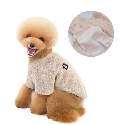 China Double Fleece Jacket Three Dog Fleece Soft Warm Thick Durable Optional Dog Fleece Coat Pet Winter Coat Velvet Teddy Sweater Double Fleece Coat for sale