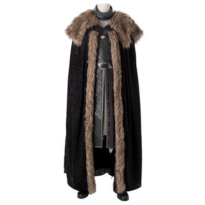 China Leather Game of Thrones Season 8 Jon Snow Cosplay Costume Adult Costume Set MZX 20190275 for sale