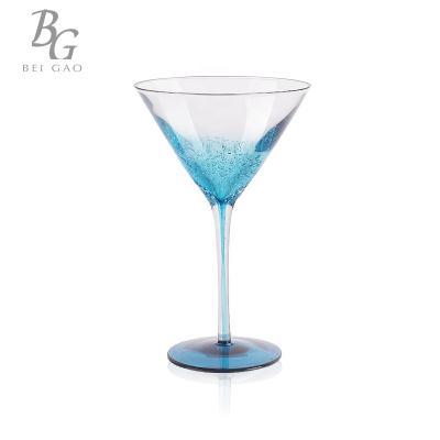 China Restaurant Hand Blown Long Stem Martini Cup Cocktail Glassware For Bar for sale