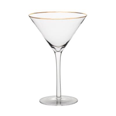 China Restaurant Hand Blown Wine Martini Goblet Huge Blown Crystal Glass For Decoration for sale