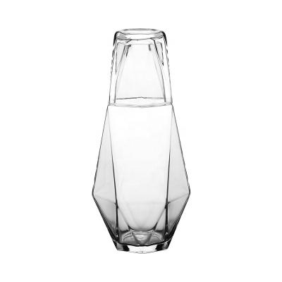 China Restaurant Factory Wholesale Diamond Clear Crystal Decanter Wine Water Glass Pitcher for sale