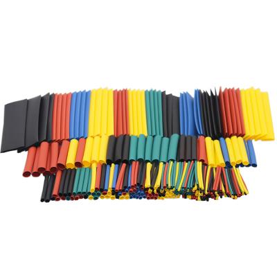 China 328Pcs Polyolefin Heat Shrink Tube Wrapping Kit Polyolefin Car Heat Shrinking Pipe Wire Wrap Matched Cable Insulation Sleeving Set for sale