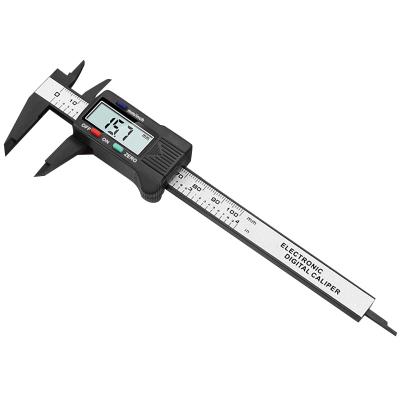 China ABS Plastic 100mm Digital Gauge Carbon Fiber Vernier Caliper Gauge Micrometer Measuring Tool Electronic Plastic Ruler for sale