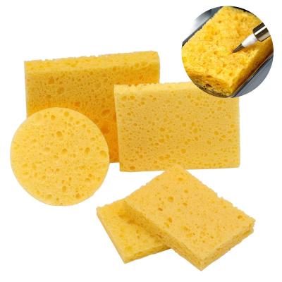 China For Electric Welding Soldering Iron Tip Sponge Remover Heat Stable Thick Cleaning Yellow High Temperature Durable Sponge For Electric Welding Soldering Iron Tip for sale