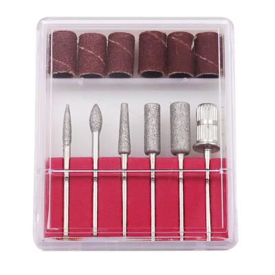 China 12pcs/set Mini Nail Drill Bits Electric Nail File Buffing Tips Grinding Head Nail Art Sanding Bands Manicure Rotary Tool Kits 58*69*10mm for sale