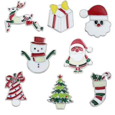 China Fashionable Stain Personality Cartoon Christmas Pin Cute Santa Claus Enamel Series Oil Badge Accessories Christmas Drip Pin for sale