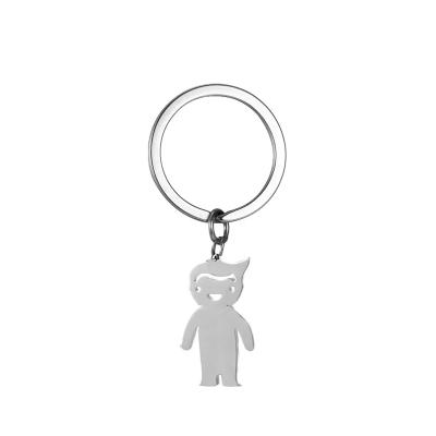 China Fashion Custom Kids Name Date Kids Family Boy Girls Personalized Stainless Steel Jewelry Gift Key Chain for sale