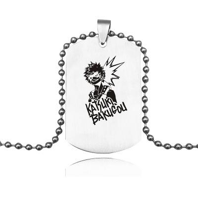 China TRENDY Fashion Cute Cartoon Anime Lovely My Hero Academia Stainless Steel Pendant Necklace Gift for sale