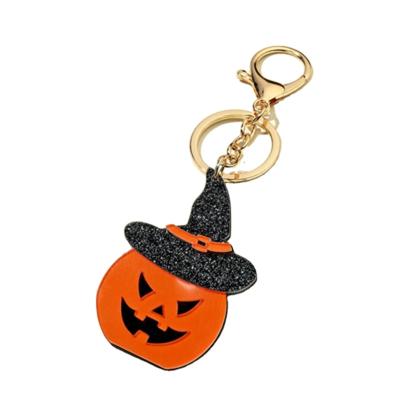 China Trendy Halloween Acrylic Pumpkin Key Chain With Extravagant Personality And Fun for sale