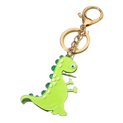 China Fashionable Europe and American Hot Selling Exaggerated Cute Pet Acrylic Dinosaur Key Chain for sale