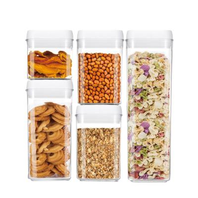 China Sustainable Airtight Food Storage Containers Set (5Pcs) With Easy To Lock Lids For Galley And Kitchen Organization Storage for sale