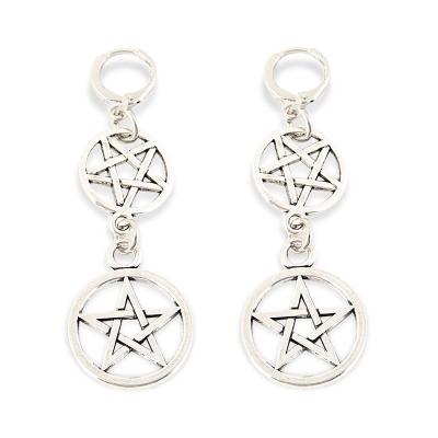 China CLASSIC Gothic Pentagram Earring Jewelry Wiccan Pagan Pagan Witch Earring For Women Gift Jewelry for sale