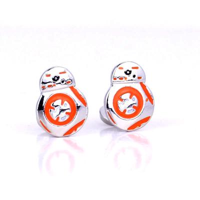 China Hot ALLOY Movie Figure BB8 Robot Logo Metal Cufflinks For Men Gift Souvenir for sale