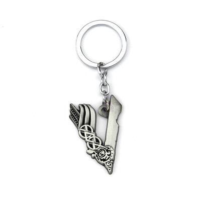 China Ragnar Lothbrok Silver Metal Charms VIKING Vikings Key Chain Color Chain for sale