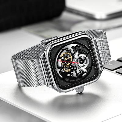 China Custom Luxury Brand Male Chronograph Square Watches Factory Sport Machanical Stainless Wrist Watch Supplier for sale