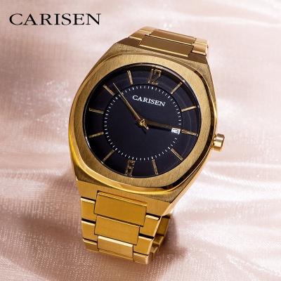 China OEM Gold Mens Watches Your Logo Luxury Stainless Steel For Chronograph Men's Custom Pilot Watch Water Proof 30m for sale