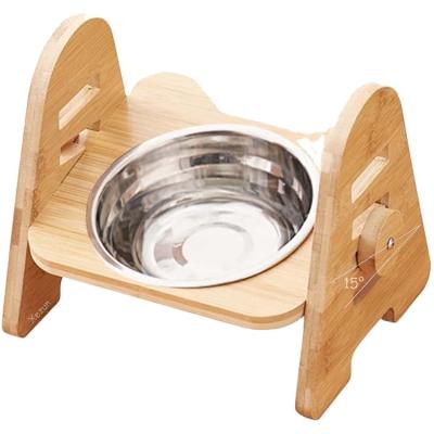 China Sustainable Custom Unique Design Adjustable 15 Degree Bevel Pet Bowls For Cats And Dogs for sale