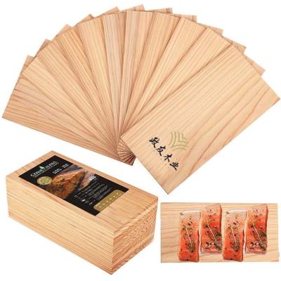 China Eco-friendly Factory Manufacture 12 Pieces Food Meal Wood Panel Cutting Plate For Barbecue for sale