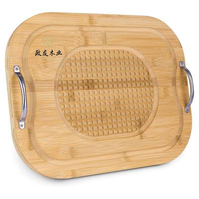 China Eco-friendly High Quality Heavy Duty Bamboo Wooden Handle Block Chopping Cutting Board for sale